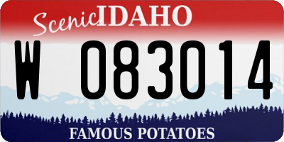 ID license plate W083014