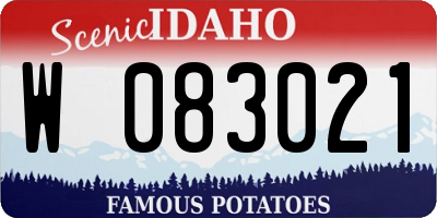 ID license plate W083021