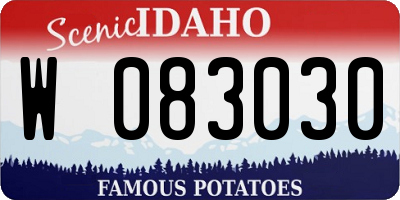 ID license plate W083030