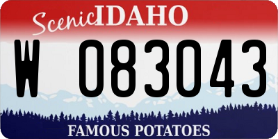 ID license plate W083043