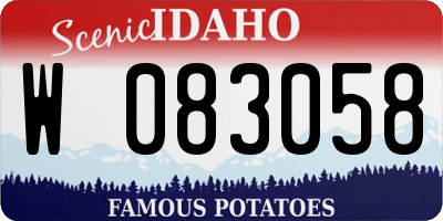 ID license plate W083058