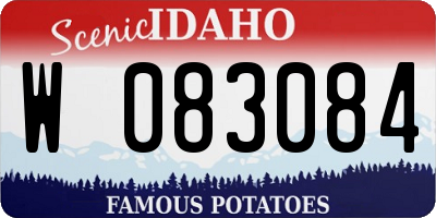 ID license plate W083084