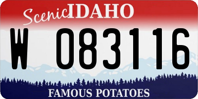 ID license plate W083116