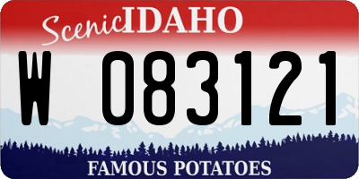 ID license plate W083121