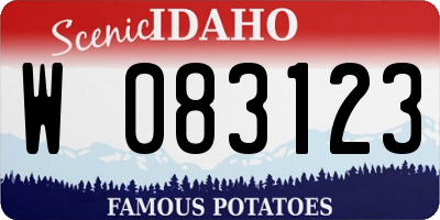 ID license plate W083123
