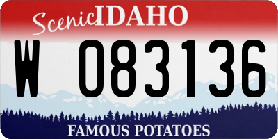 ID license plate W083136