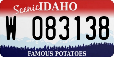 ID license plate W083138