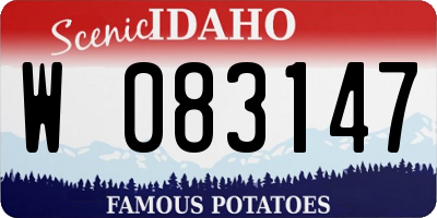 ID license plate W083147