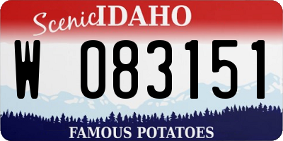 ID license plate W083151