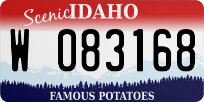 ID license plate W083168