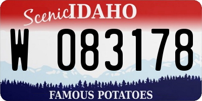ID license plate W083178