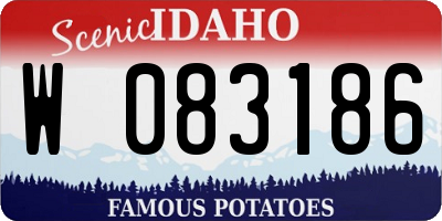 ID license plate W083186