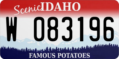 ID license plate W083196