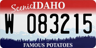 ID license plate W083215