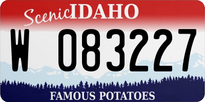 ID license plate W083227