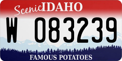 ID license plate W083239