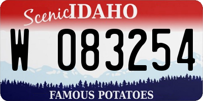 ID license plate W083254