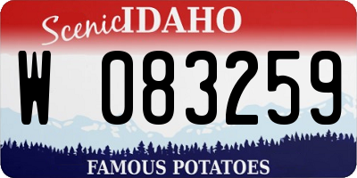 ID license plate W083259