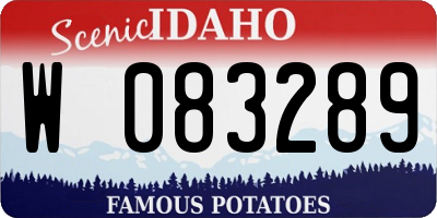 ID license plate W083289