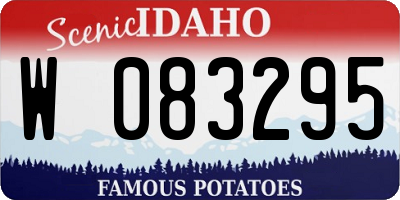 ID license plate W083295