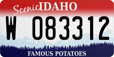 ID license plate W083312