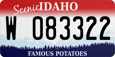 ID license plate W083322