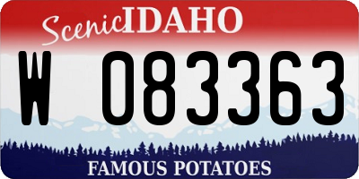 ID license plate W083363
