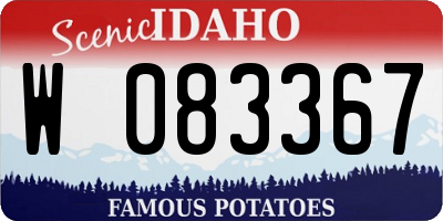 ID license plate W083367