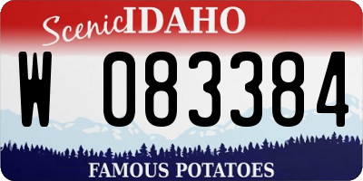 ID license plate W083384