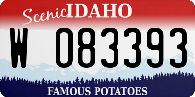 ID license plate W083393