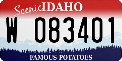 ID license plate W083401