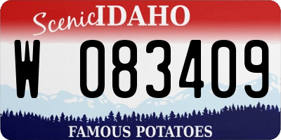 ID license plate W083409