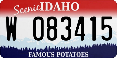 ID license plate W083415
