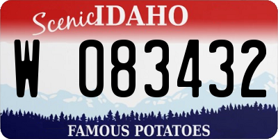 ID license plate W083432