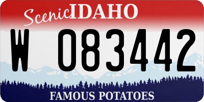 ID license plate W083442