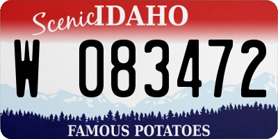 ID license plate W083472