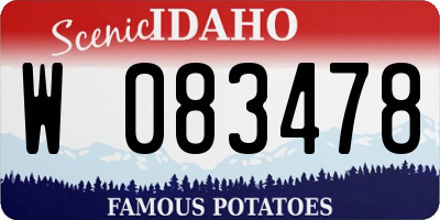 ID license plate W083478