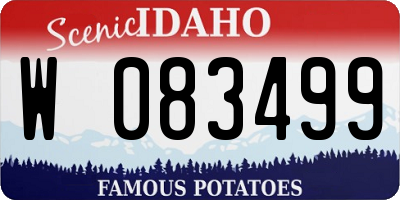 ID license plate W083499