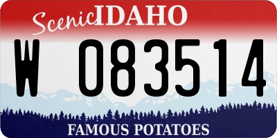 ID license plate W083514