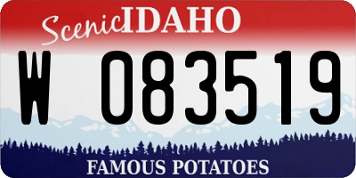 ID license plate W083519