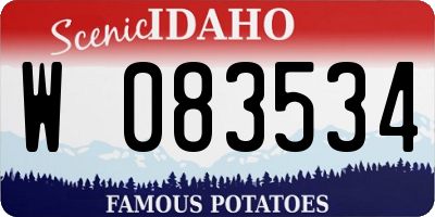 ID license plate W083534