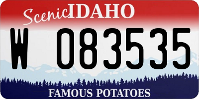 ID license plate W083535