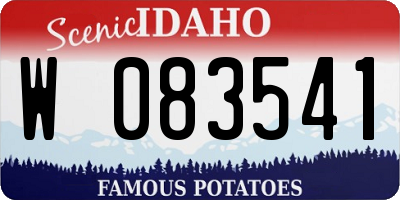 ID license plate W083541