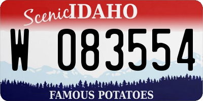 ID license plate W083554