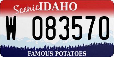 ID license plate W083570