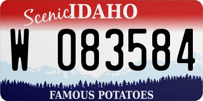 ID license plate W083584