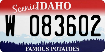 ID license plate W083602