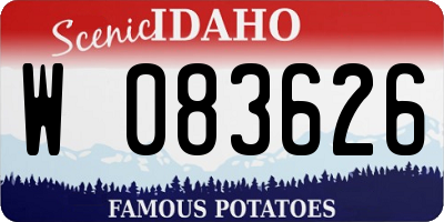 ID license plate W083626