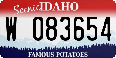 ID license plate W083654