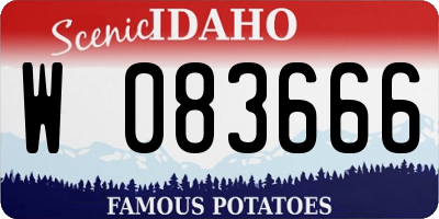 ID license plate W083666